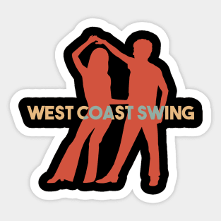 West Coast Swing Couple Design Sticker